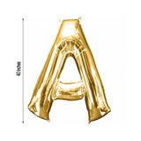40inch Shiny Metallic Gold Mylar Foil Helium/Air Alphabet Letter Balloon - A