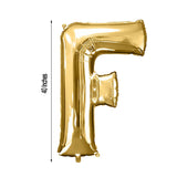 40inch Shiny Metallic Gold Mylar Foil Helium/Air Alphabet Letter Balloon - F