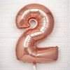 40inch Metallic Blush Rose Gold Mylar Foil Helium/Air Number Balloon - 2