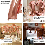 Rose gold balloon decoration set for celebrations and events.