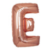 40inch Metallic Blush Rose Gold Mylar Foil Helium/Air Alphabet Letter Balloon - E#whtbkgd