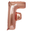 40inch Metallic Blush Rose Gold Mylar Foil Helium/Air Alphabet Letter Balloon - F#whtbkgd
