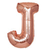 40inch Metallic Blush Rose Gold Mylar Foil Helium/Air Alphabet Letter Balloon - J#whtbkgd