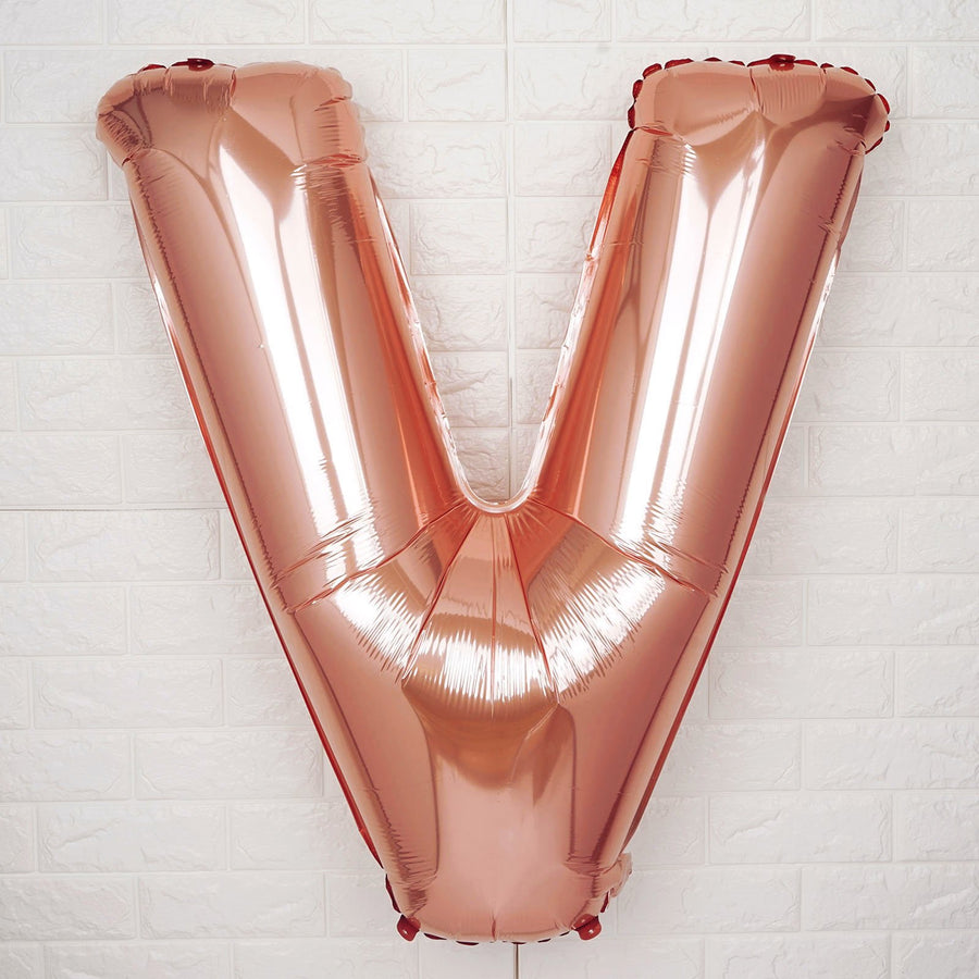 40inch Blush/Rose Gold Mylar Foil Helium/Air Number & Letter Balloons