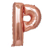 40inch Metallic Blush Rose Gold Mylar Foil Helium/Air Alphabet Letter Balloon - P#whtbkgd