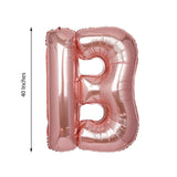 40inch Metallic Blush Mylar Foil Helium/Air Alphabet Letter Balloon - B