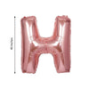 40inch Metallic Blush Mylar Foil Helium/Air Alphabet Letter Balloon - H