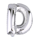 40inch Metallic Silver Mylar Foil Helium/Air Number and Letter Balloons