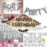 Colorful balloon letters for various celebrations, including birthdays and weddings.