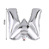 Silver foil letter 'W' balloon, 40 inches tall.