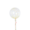 2 Pack | 20inch Clear Confetti Dot Filled PVC Helium/Air Bubble Balloons