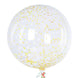 2 Pack | 20inch Clear Confetti Dot Filled PVC Helium/Air Bubble Balloons#whtbkgd