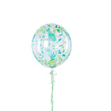 2 Pack | 20" Clear/Green Leaf Print Bobo Bubble Balloons, Transparent PVC Balloons