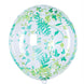 2 Pack | 20" Clear/Green Leaf Print Bobo Bubble Balloons, Transparent PVC Balloons#whtbkgd