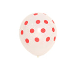 25 Pack | 12inch Hot Pink & White Fun Polka Dot Latex Party Balloons