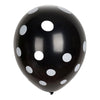 25 Pack | 12inch Black & White Fun Polka Dot Latex Party Balloons#whtbkgd