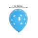 25 Pack | 12inches Blue & White Fun Polka Dot Latex Party Balloons