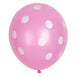 25 Pack | 12inch Pink & White Fun Polka Dot Latex Party Balloons#whtbkgd