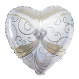 1 Pair | 20inch Heart Shaped Bride & Groom Mylar Foil Helium/Air Balloons