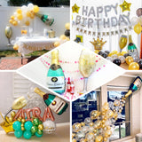 1 Pair | 39inch Champagne Bottle & Glass Mylar Foil Helium/Air Balloons