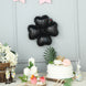 10 Pack | 15inches Shiny Black Four Leaf Clover Shaped Mylar Foil Balloons