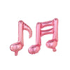 6 Pack | Rose Gold Single & Double Music Note Mylar Foil Balloons#whtbkgd