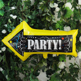 2 Pack | 30inches Reusable Party This Way Arrow Sign Mylar Foil Balloons
