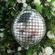 15inches Mirrored Silver Disco Ball Mylar Reusable Foil Helium Air Balloon