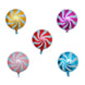 5 Pack | 13inches Candy Striped Swirl Print Mylar Foil Helium/Air Balloons#whtbkgd