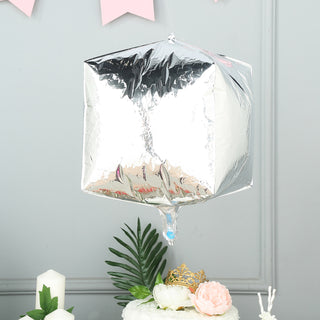 Stunning Silver Cube Latex Free Balloons for Unforgettable Events