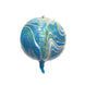 3 Pack | 13inches 4D Blue/Gold Marble Sphere Foil Helium or Air Balloons#whtbkgd