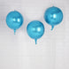2 Pack | 12inch 4D Metallic Blue Sphere Mylar Foil Helium or Air Balloons