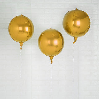 Add a Touch of Elegance with 4D Metallic Gold Sphere Balloons
