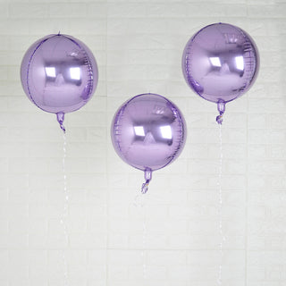 Elegant Lavender Lilac 4D Mylar Foil Balloons