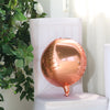 2 Pack | 12inch 4D Rose Gold Sphere Mylar Foil Helium or Air Balloons