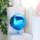 2 Pack | 12inch 4D Royal Blue Sphere Mylar Foil Helium or Air Balloons