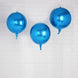 2 Pack | 12inch 4D Royal Blue Sphere Mylar Foil Helium or Air Balloons