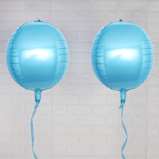 Add a Touch of Elegance with 4D Metallic Blue Sphere Balloons