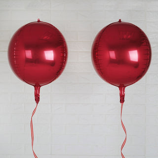 Add a Touch of Elegance with Burgundy 4D Sphere Mylar Foil Balloons