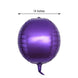 2 Pack | 14inch 4D Shiny Purple Sphere Mylar Foil Helium or Air Balloons