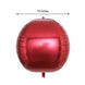 2 Pack | 18inch 4D Burgundy Sphere Mylar Foil Helium or Air Balloons