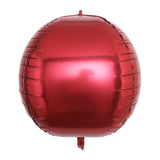 2 Pack | 18inch 4D Burgundy Sphere Mylar Foil Helium or Air Balloons#whtbkgd