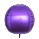2 Pack | 18inch 4D Shiny Purple Sphere Mylar Foil Helium or Air Balloons#whtbkgd