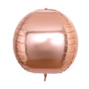 2 Pack | 18inches 4D Rose Gold Sphere Mylar Foil Helium or Air Balloons#whtbkgd