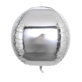 2 Pack | 18inches 4D Shiny Silver Sphere Mylar Foil Helium or Air Balloons#whtbkgd
