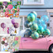 3 Pack | 13" Green/Gold Marble Orbz Foil Balloons, 4D Sphere Mylar Balloons