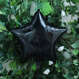 2 Pack | 16inch 4D Shiny Black Star Mylar Foil Helium or Air Balloons
