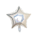 2 Pack | 16inch 4D Shiny Silver Star Mylar Foil Helium or Air Balloons#whtbkgd