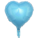 2 Pack | 15inch 4D Metallic Blue Heart Mylar Foil Helium or Air Balloons#whtbkgd