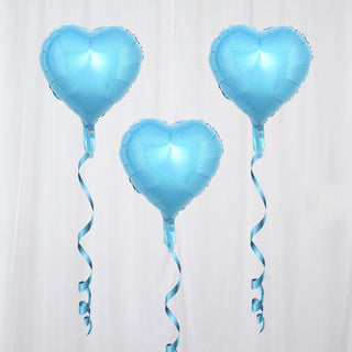 Add a Touch of Elegance with 4D Metallic Blue Heart Prom Balloons